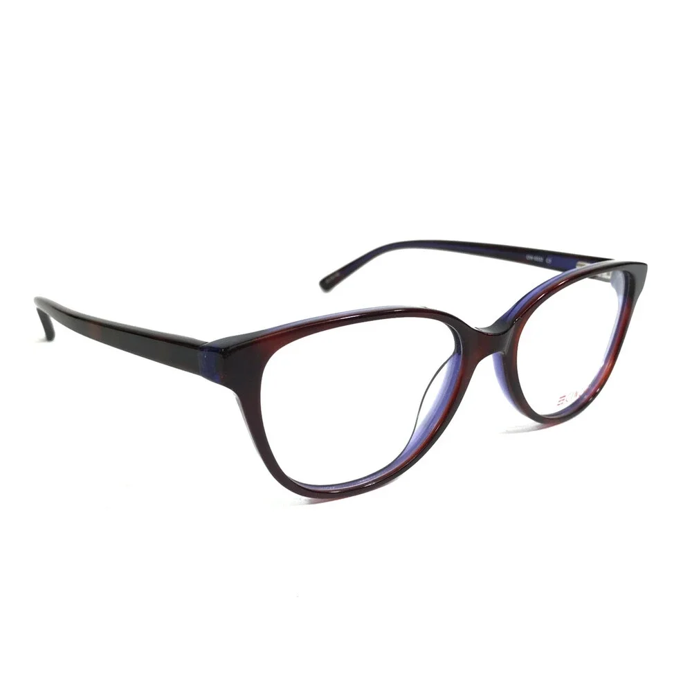Cinzia Eyeglasses Frames CIN-5033 C3 Red Brown Havana on Purple 52-16-140